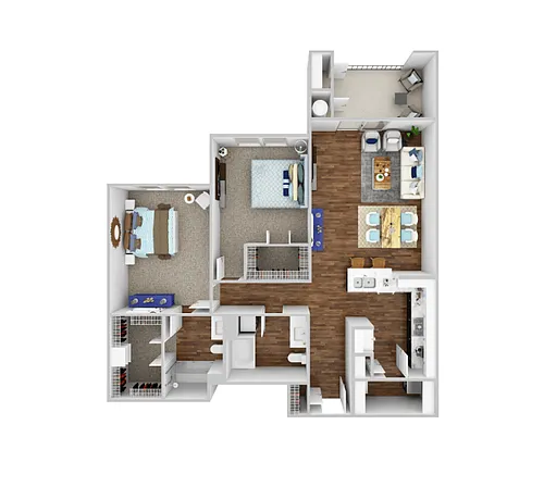 Floor plan Two Bedroom - Dorsey