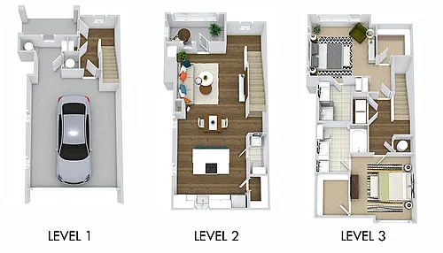 Floor plan Martin Townhouse with Garage