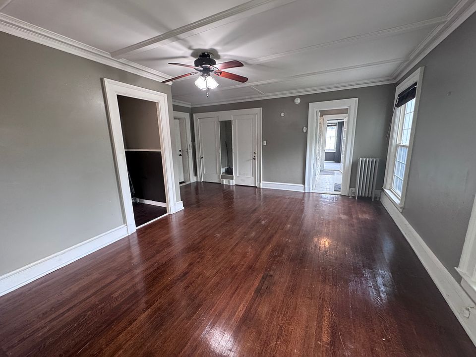 Living room 
Hardwood floors original to building