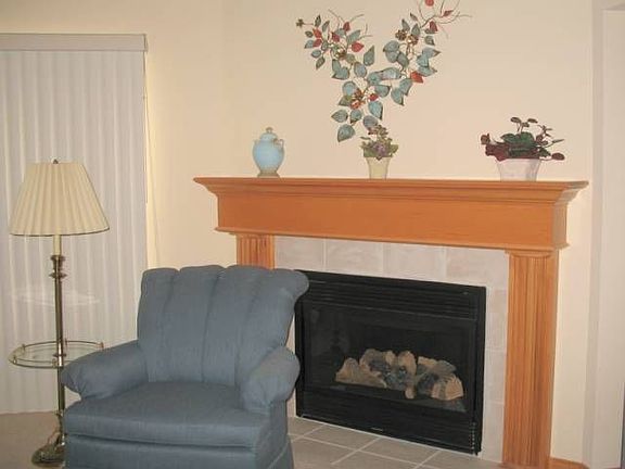 Fireplace in living room 