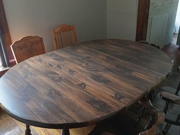 dining room table in one of 2 dining rooms