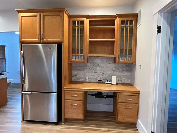 Kitchen Pic#1: Solid honey maple cabinets, Carrera marble, wired for both AT&T & Xfinity internet