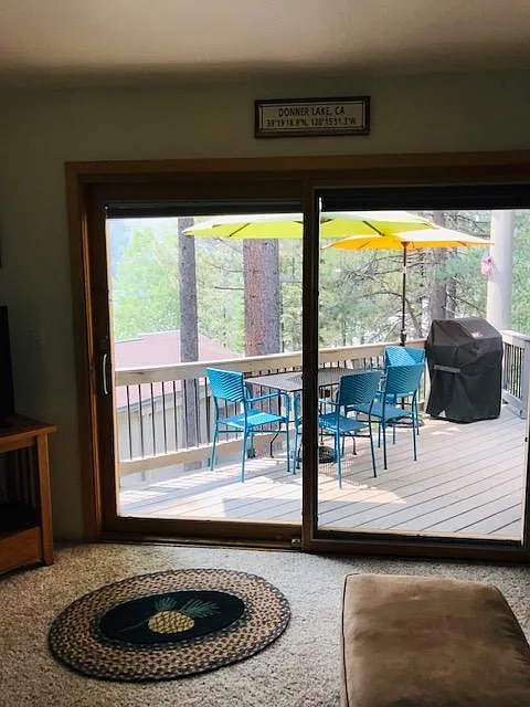 deck overlooks lake