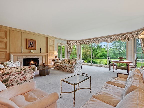 Living room with views to the rear