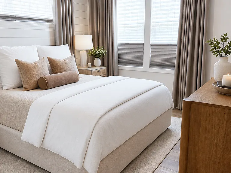 Bedroom 1 | Queen Bed with ensuite Bathroom | Double Vanity