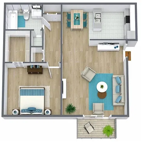 Floor plan 1X1