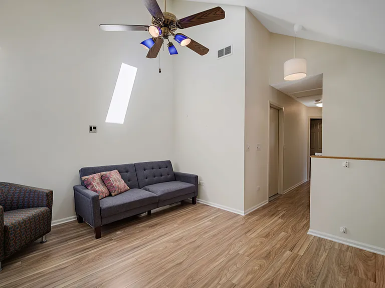 Loft with skylights