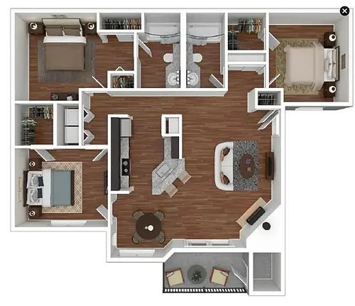 Floor plan Reno 1224 sq ft 3x2