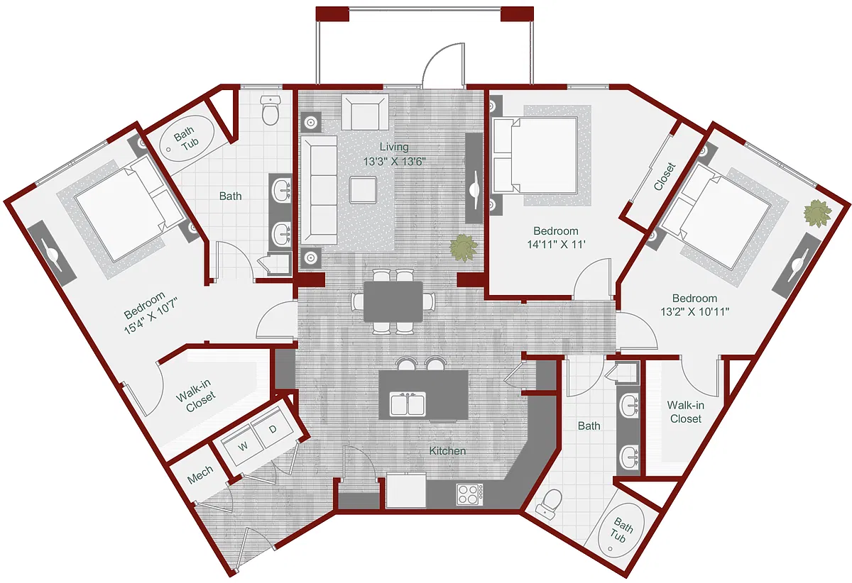 Floor plan C1-1