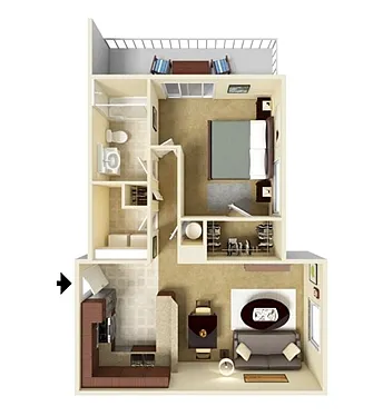 Floor plan 1X1