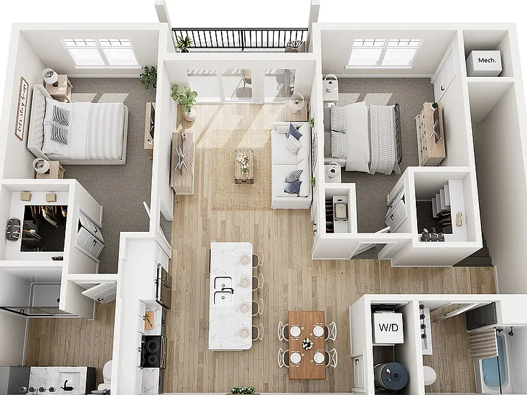 Floor Plan 2D | Seasons at Elgin | Apartments in Elgin, IL Floor Plan 2D | Seasons at Elgin | Apartments in Elgin, IL