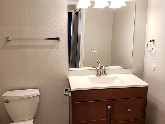 Master bath vanity and toilet