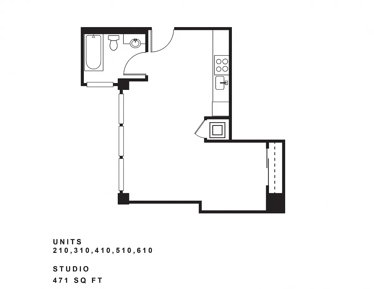 Floor plan Studio B