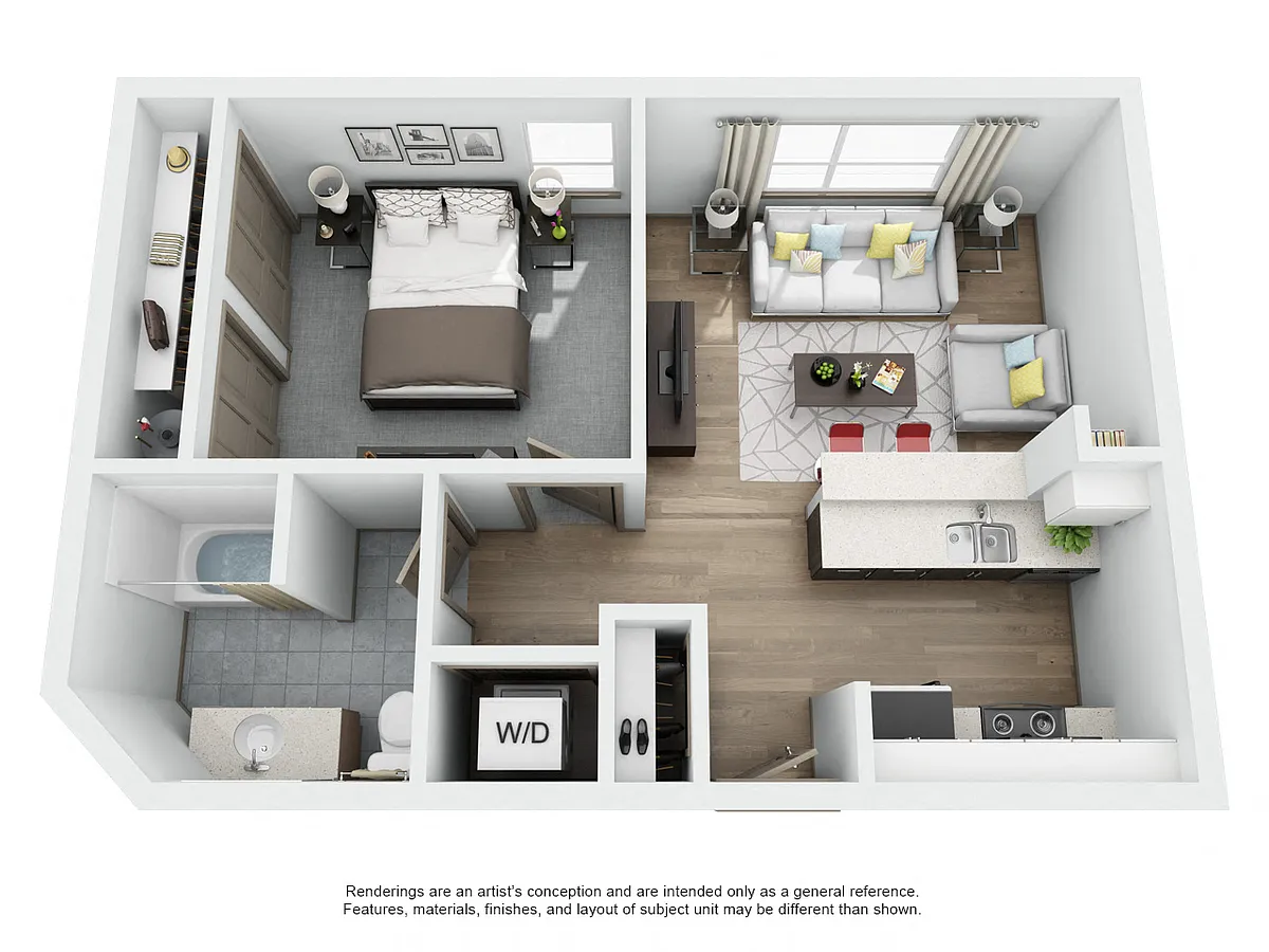 Floor plan 1 Bed A
