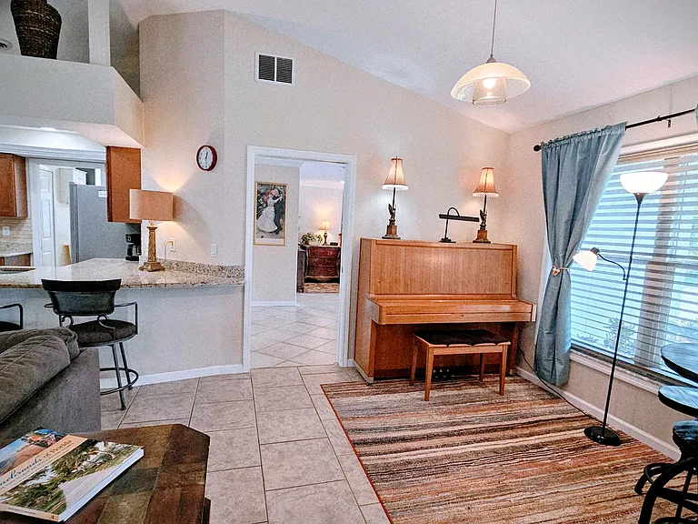 Living room w/piano