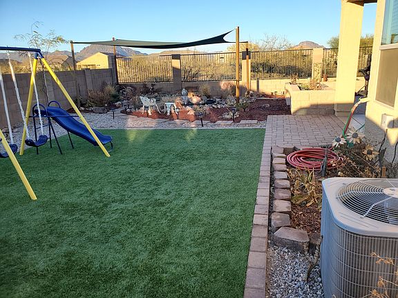 Turfed relaxation and play area