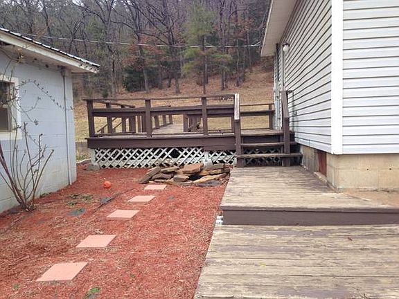 Deck on side of house