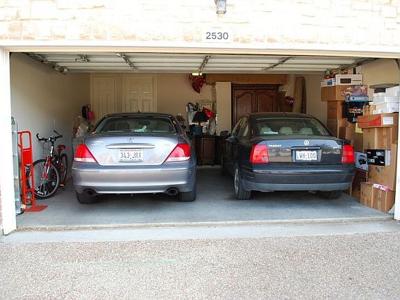 Large 2 Car Garage with ample storage. A separate closet for privacy.
