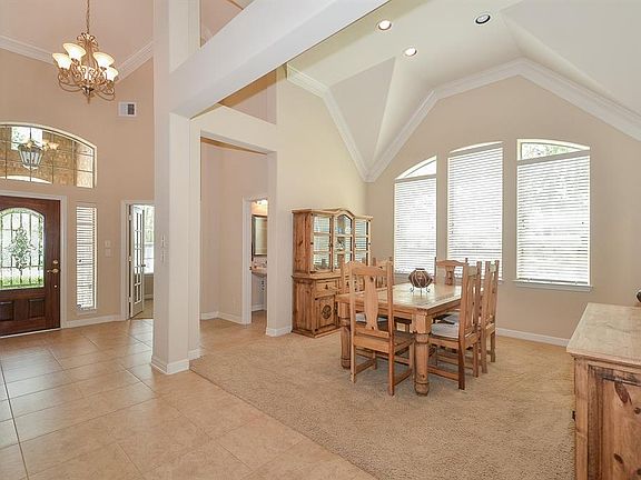 Gorgeous 2 story entry, with french door study and oversize dining room with great architectural ceiling lines.