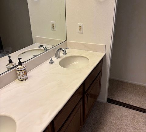 Double Vanity in Master Bedroom