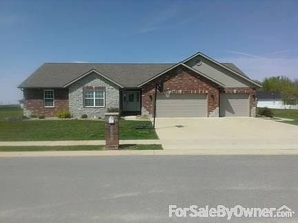 Brick and stone front
						:
						Large driveway and sidewalks in very desirable subdivision north of town.