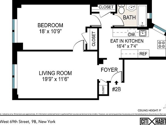 2nd image of 110 W 69th St APT 9B