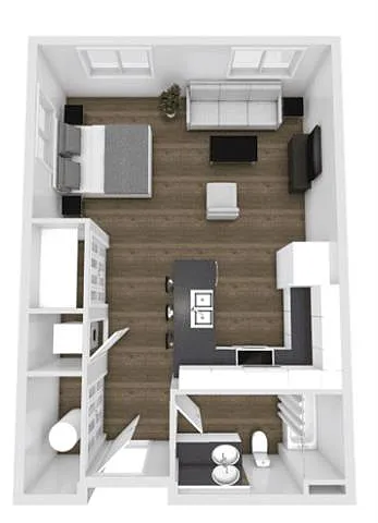 Floor plan Furnished Studio