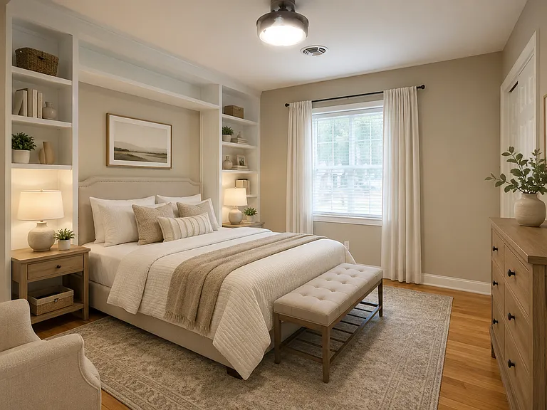 Staging of back bedroom