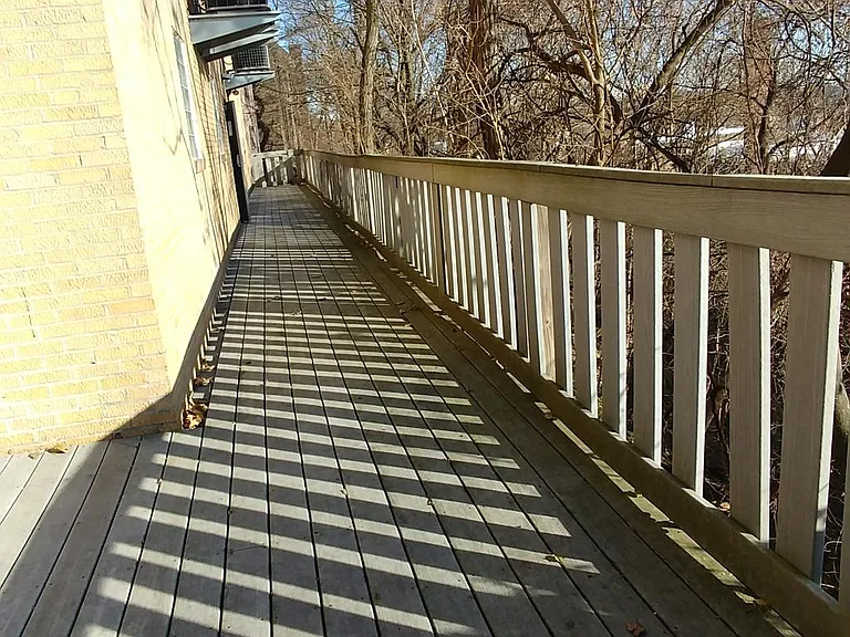 Back deck of building