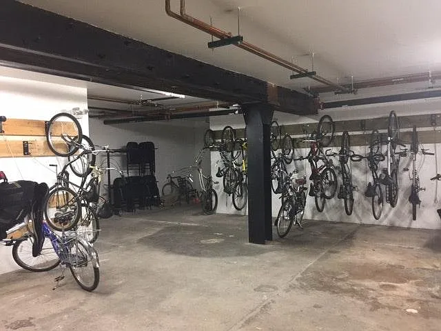 Bike storage with elevator access
