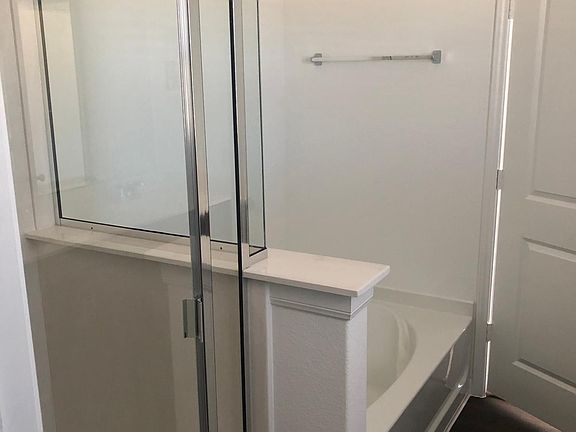 Walk-in shower and soaking tub