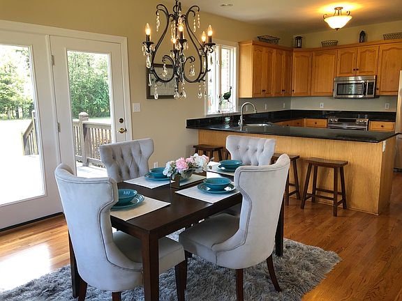 Dining space open to kitchen