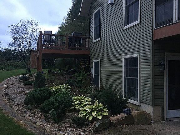 Garden outside patio entry