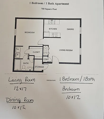 Floor plan One Bedroom