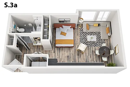 Floor plan Studio B