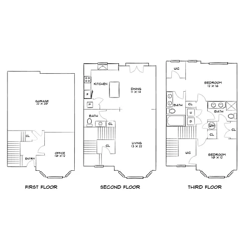 Floor plan Design 2F25 Carriage Home