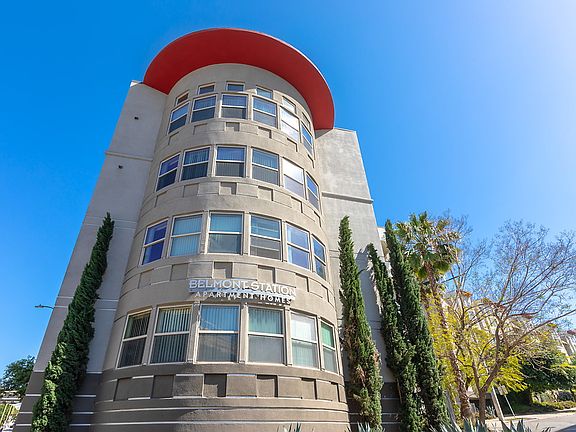 Exterior of apartment building.
