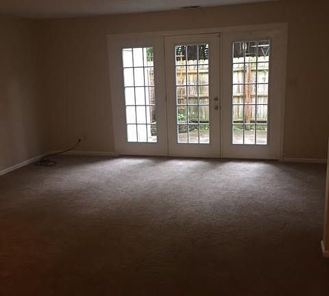 French doors in Living Area