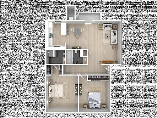 Floor plan Two Bedroom / Two Bath
