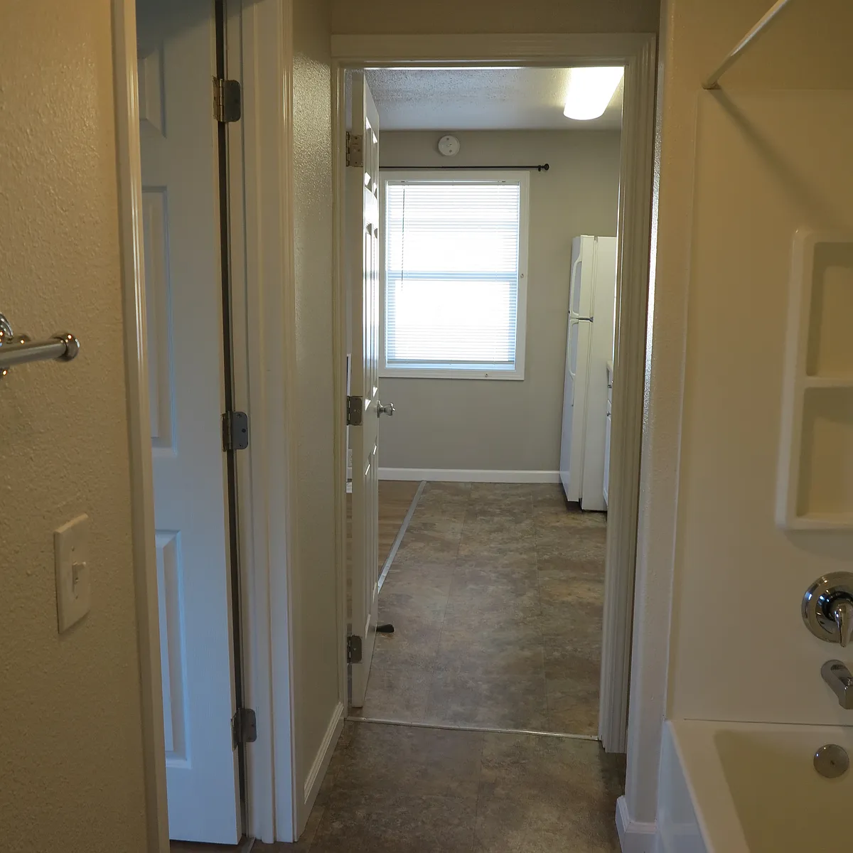 Kitchen view from standing in the bathroom. - W Airport Rd