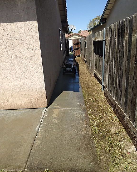 Backyard side view