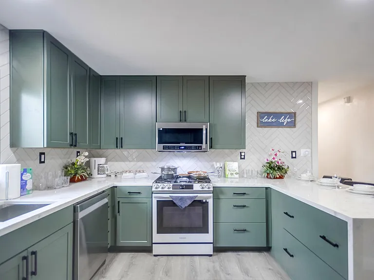 This kitchen has it all - from sleek, modern design to the top-of-the-line appliances
