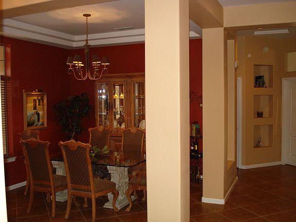 Dining room flows perfectly for entertaining.