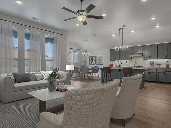 Living Room, Breakfast Area Kitchen