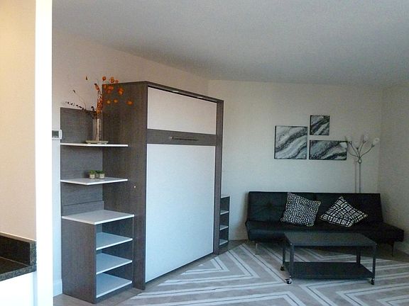 Living room with murphy bed