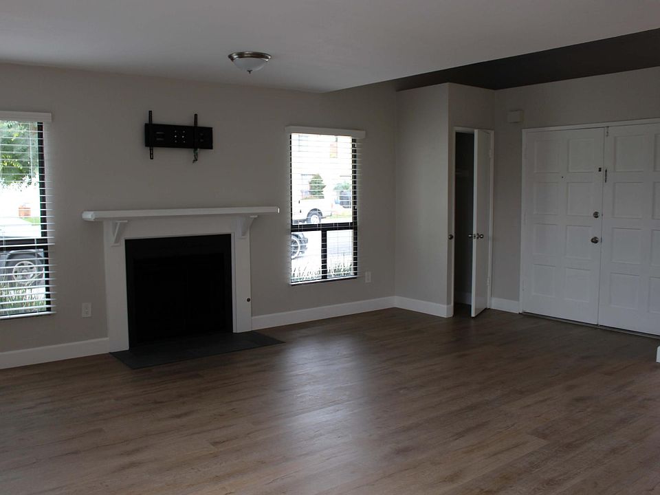 Living room with coat closet