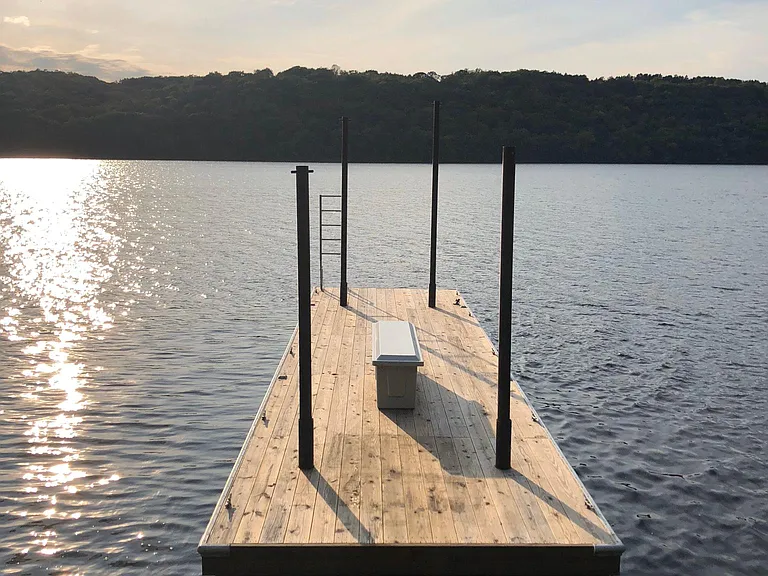 Dock in spring before walkway/gangway installed