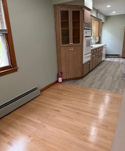 Dining room to kitchen w hutch