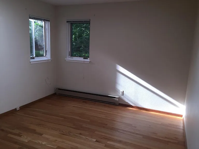 second bedroom. Florrs refinished and walls freshly painted.