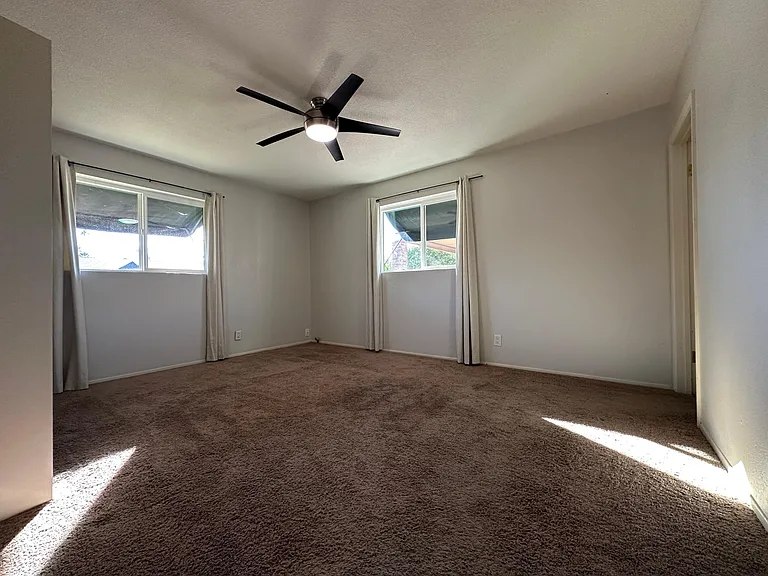 Master bedroom, with en suite bath and new windows